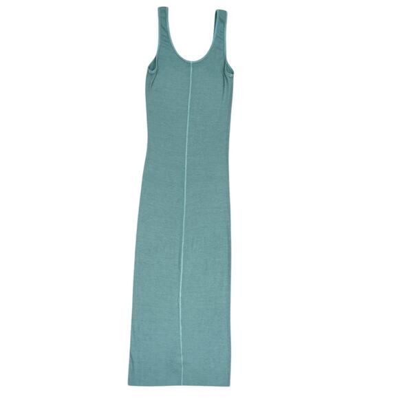 Enza Costa Silk Rib Tank Midi Dress In Quiet Wave - Picture 7 of 7